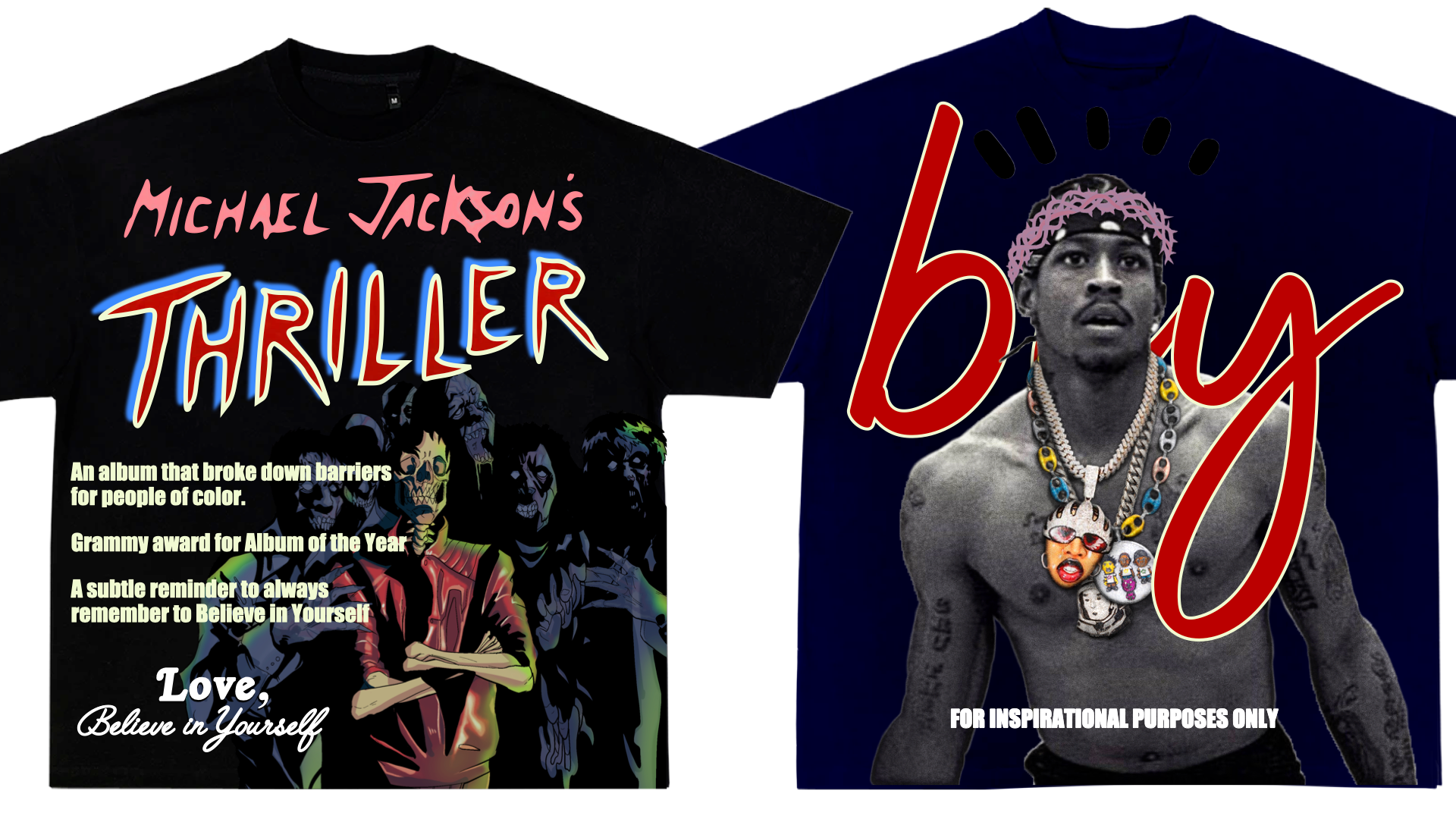 BOTH TEES - THRILLER & UNCHARTERED (PRE ORDER)