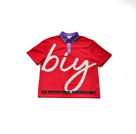BIY MESH POLO - RED