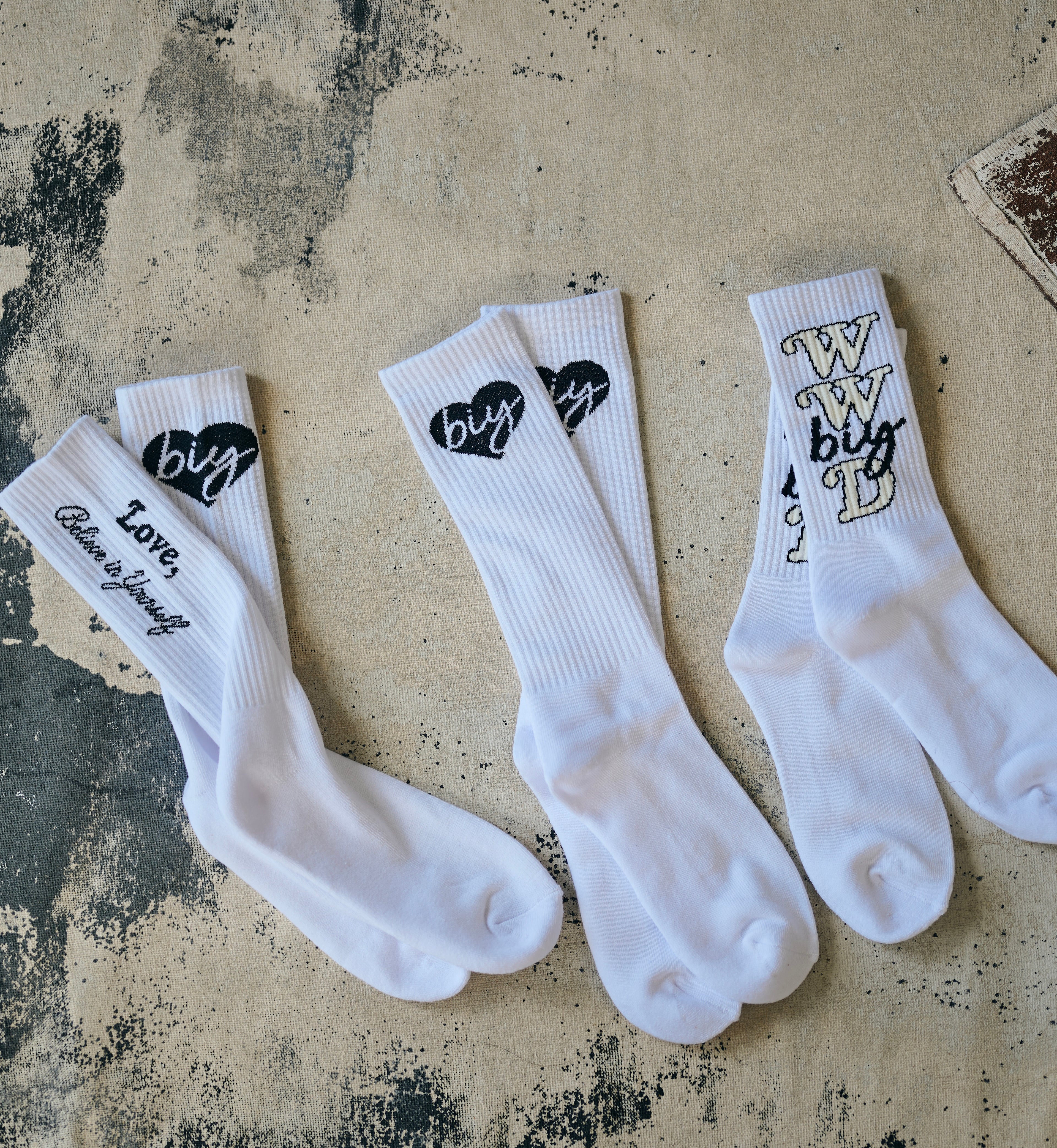 BIY CREW SOCKS (3 PACK) - WHITE