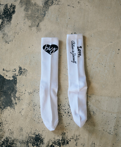 BIY CREW SOCKS (3 PACK) - WHITE