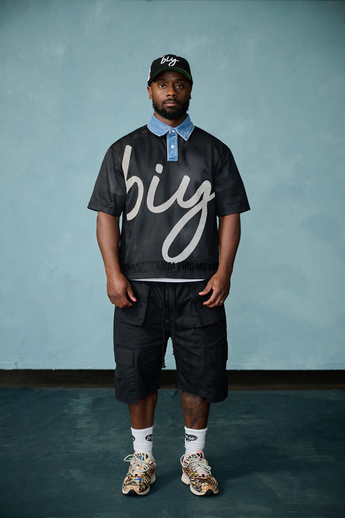 MESH POLO - BLACK (READY TO SHIP) - READ PRODUCT DESCRIPTION