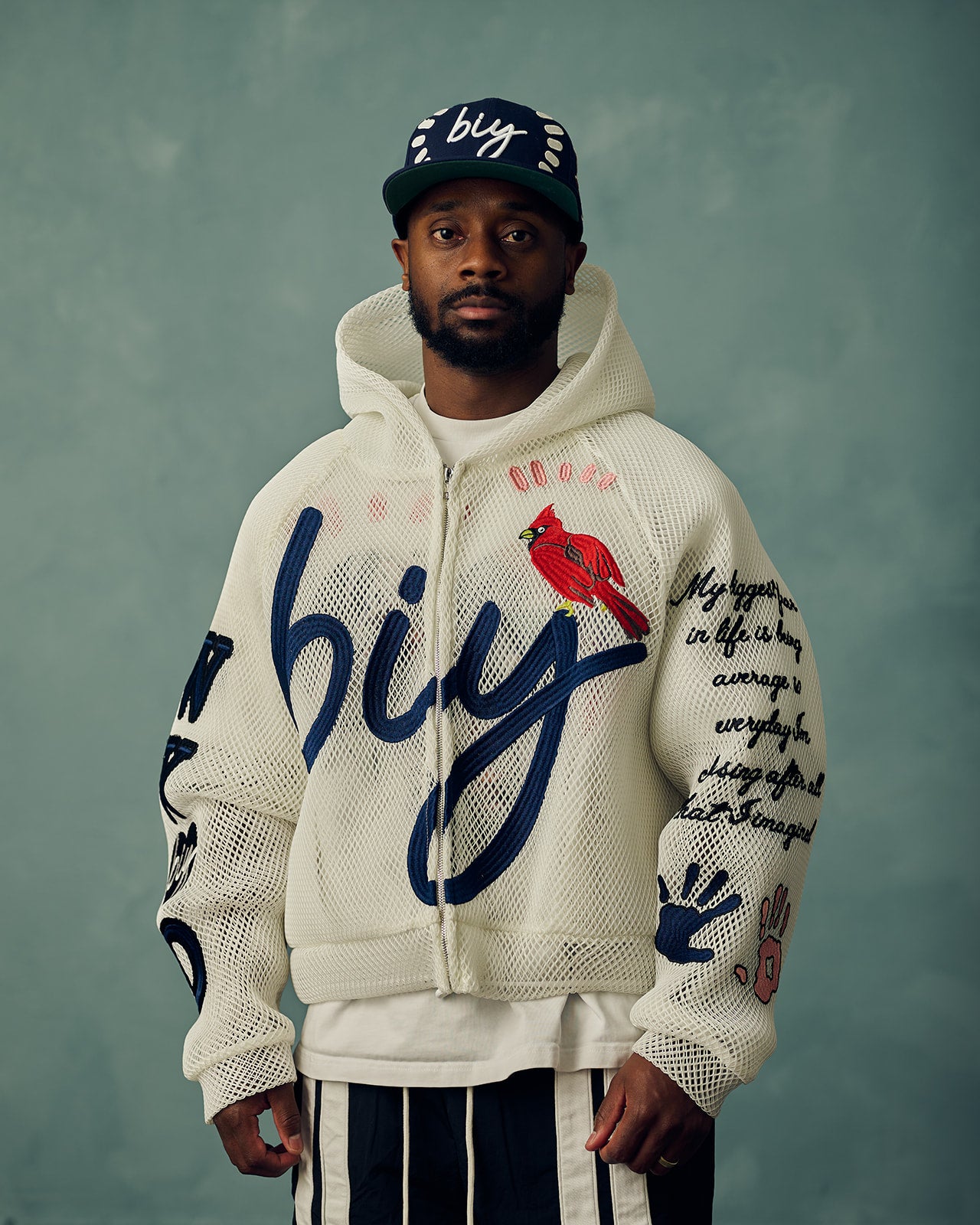 CARDINAL RULE MESH HOODIE (READY TO SHIP) - SNOW WHITE