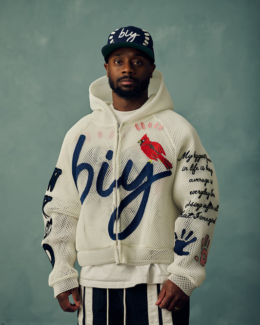 CARDINAL RULE MESH HOODIE (PRE-ORDER) - SNOW WHITE