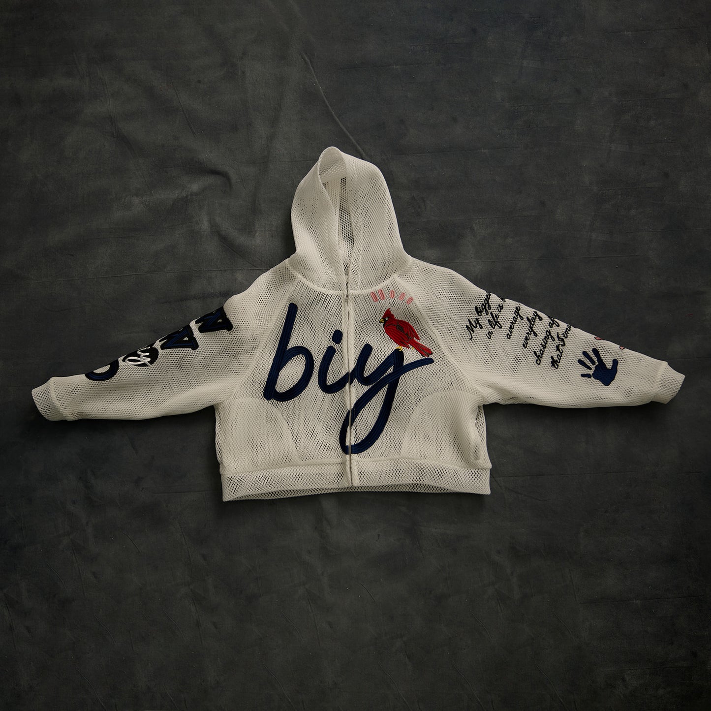 CARDINAL RULE MESH HOODIE (PRE-ORDER) - SNOW WHITE