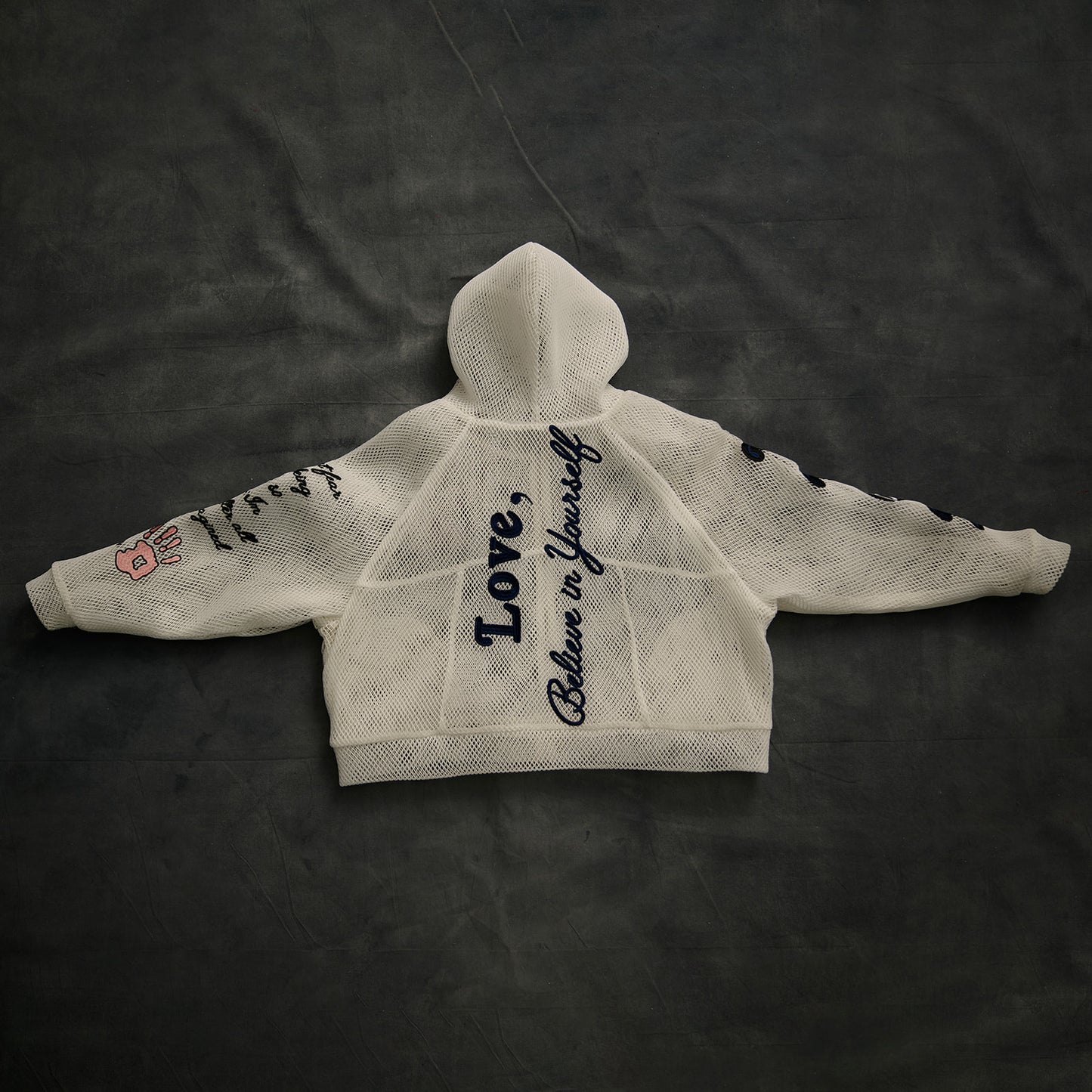 CARDINAL RULE MESH HOODIE (PRE-ORDER) - SNOW WHITE