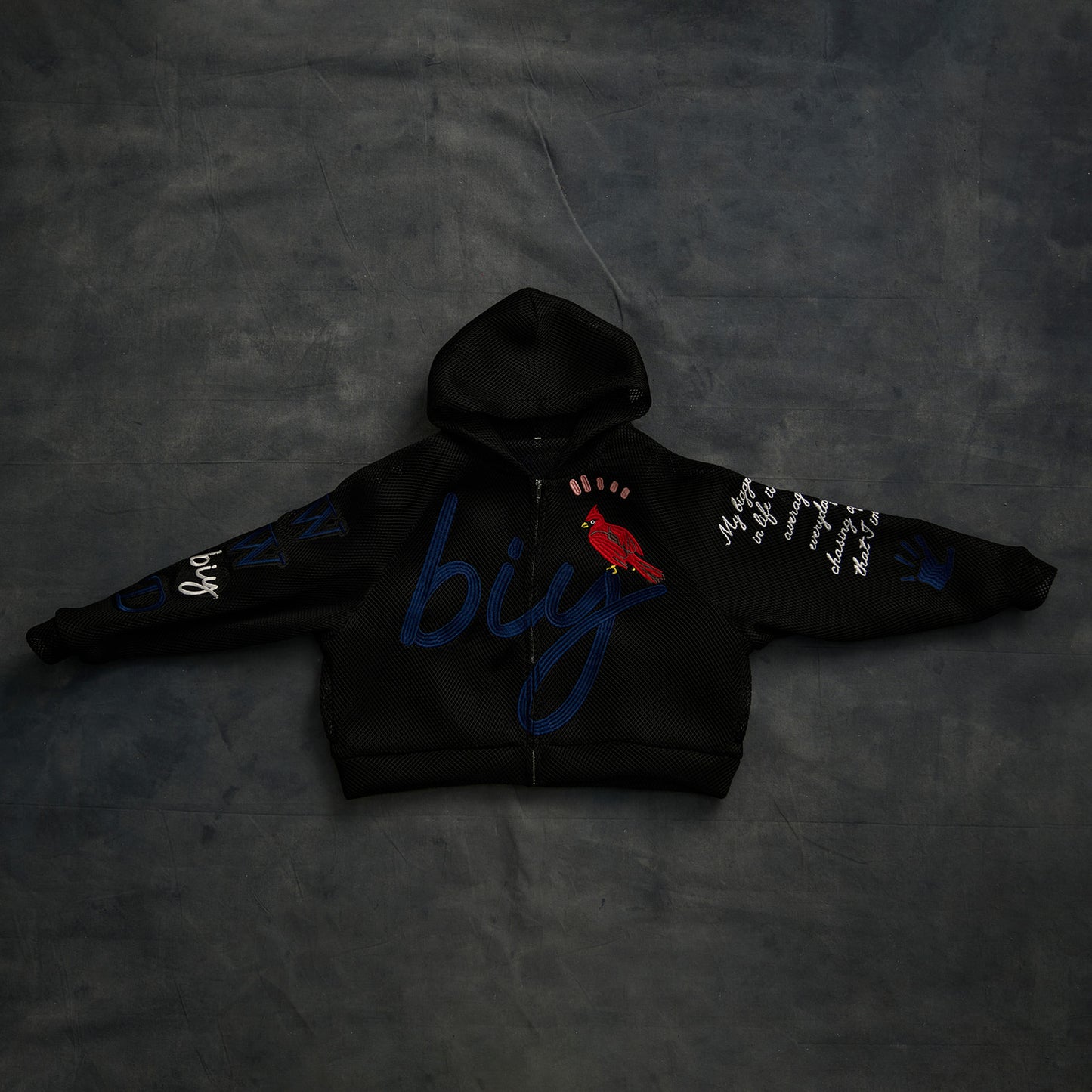 CARDINAL RULE MESH HOODIE (PRE-ORDER)- BLACK