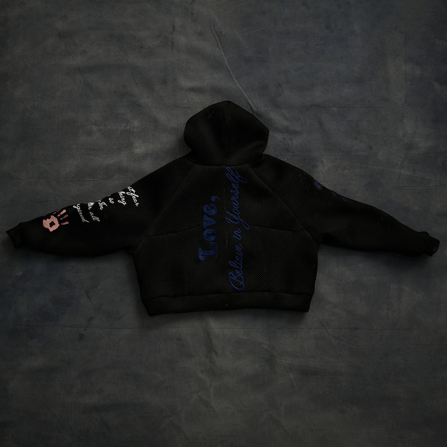 CARDINAL RULE MESH HOODIE (PRE-ORDER)- BLACK