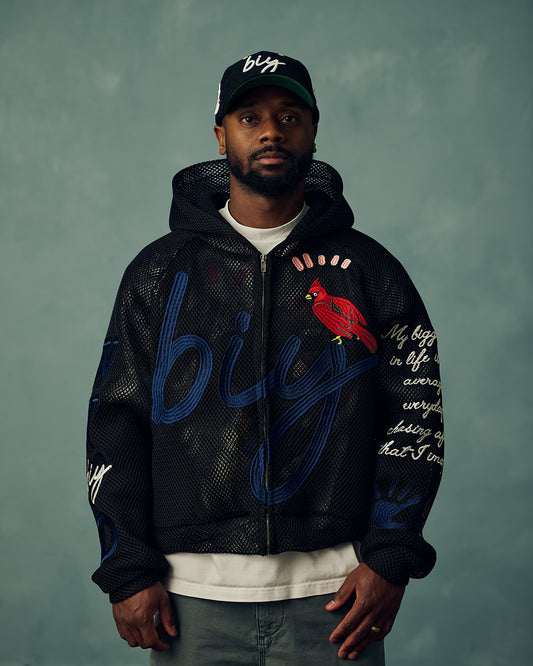 CARDINAL RULE MESH HOODIE (PRE-ORDER)- BLACK