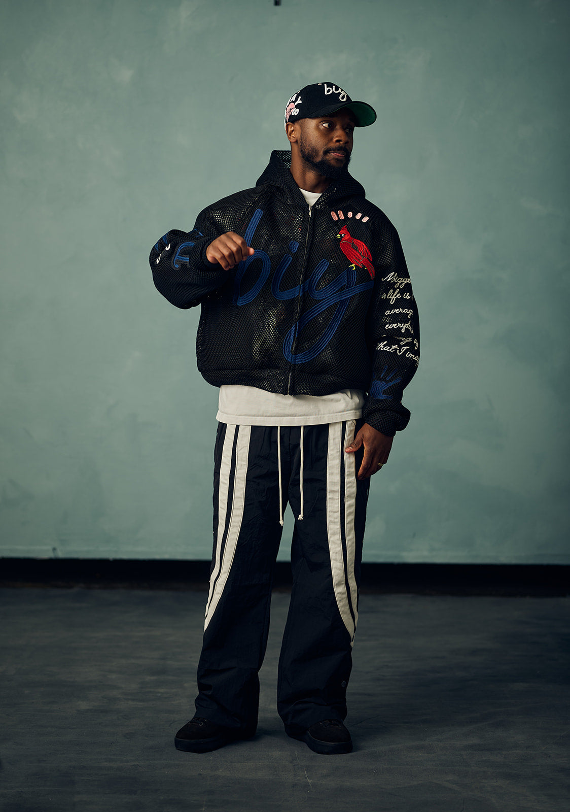 CARDINAL RULE MESH HOODIE - BLACK